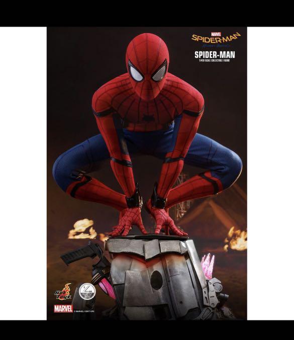QS014 Hot Toys Spider-Man: Homecoming – Spider-Man 1/4th scale QS014 (Normal  Version)(Standard Edition), Hobbies & Toys, Toys & Games on Carousell