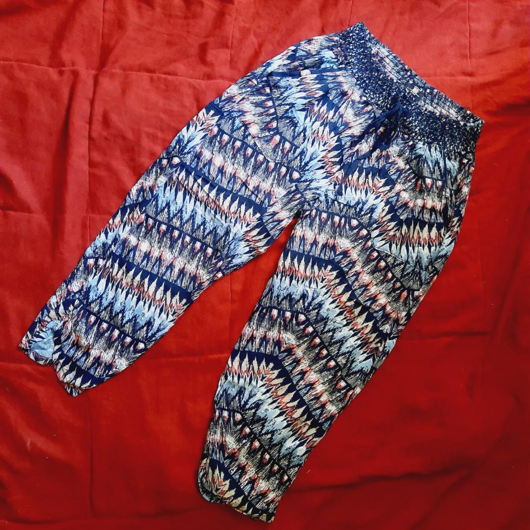 Rewash Brand Boho Printed Pants, Women 