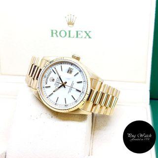 Rolex 36mm Oyster Perpetual 18K Full Yellow Gold White Indexes Day-Date REF: 18038 (R Series)