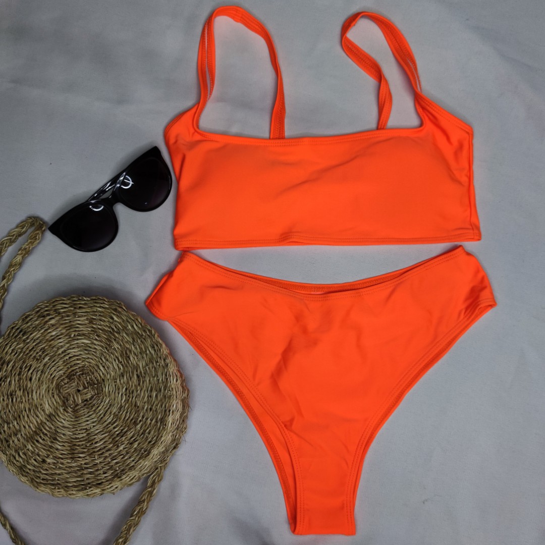 SHEIN orange bikini, Women's Fashion, Swimwear, Bikinis & Swimsuits on