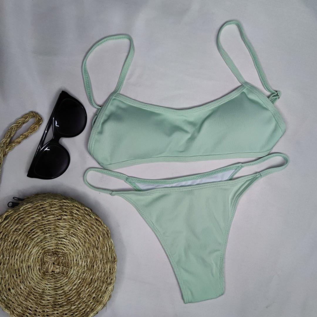 SHEIN pastel green bikini, Women's Fashion, Swimwear, Bikinis