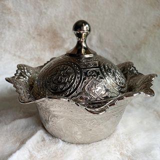 Silver Plated Sugar Bowl Made In Turkey