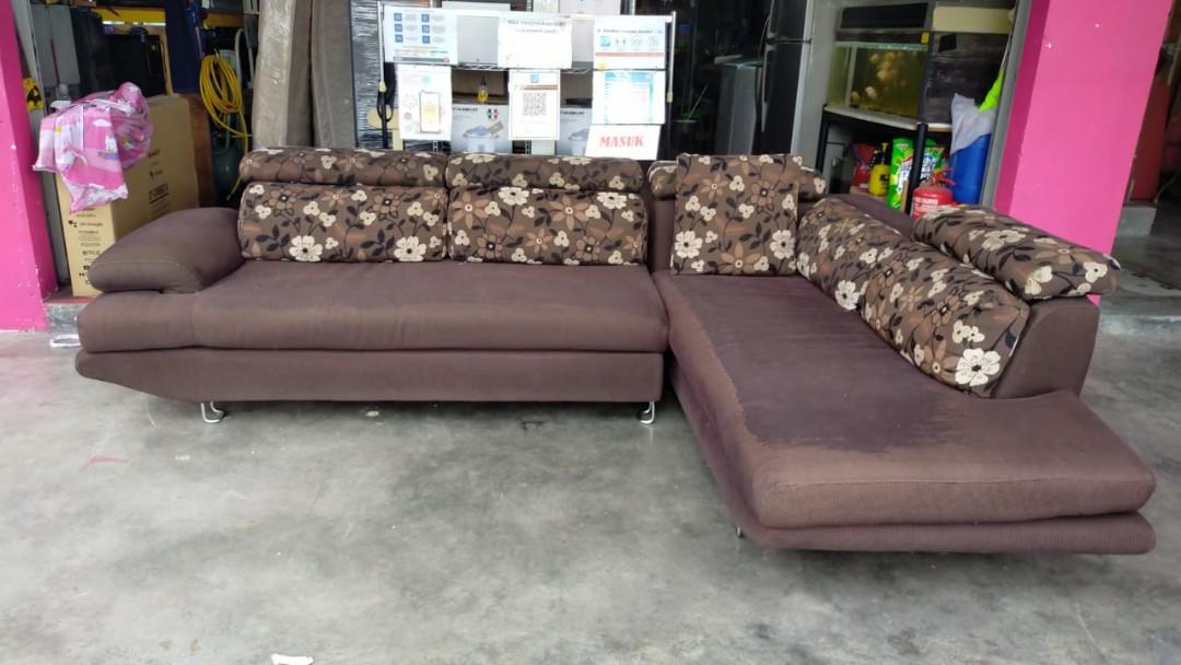 SOFA L SHAPE (Terpakai), Furniture & Home Living, Furniture, Sofas on
