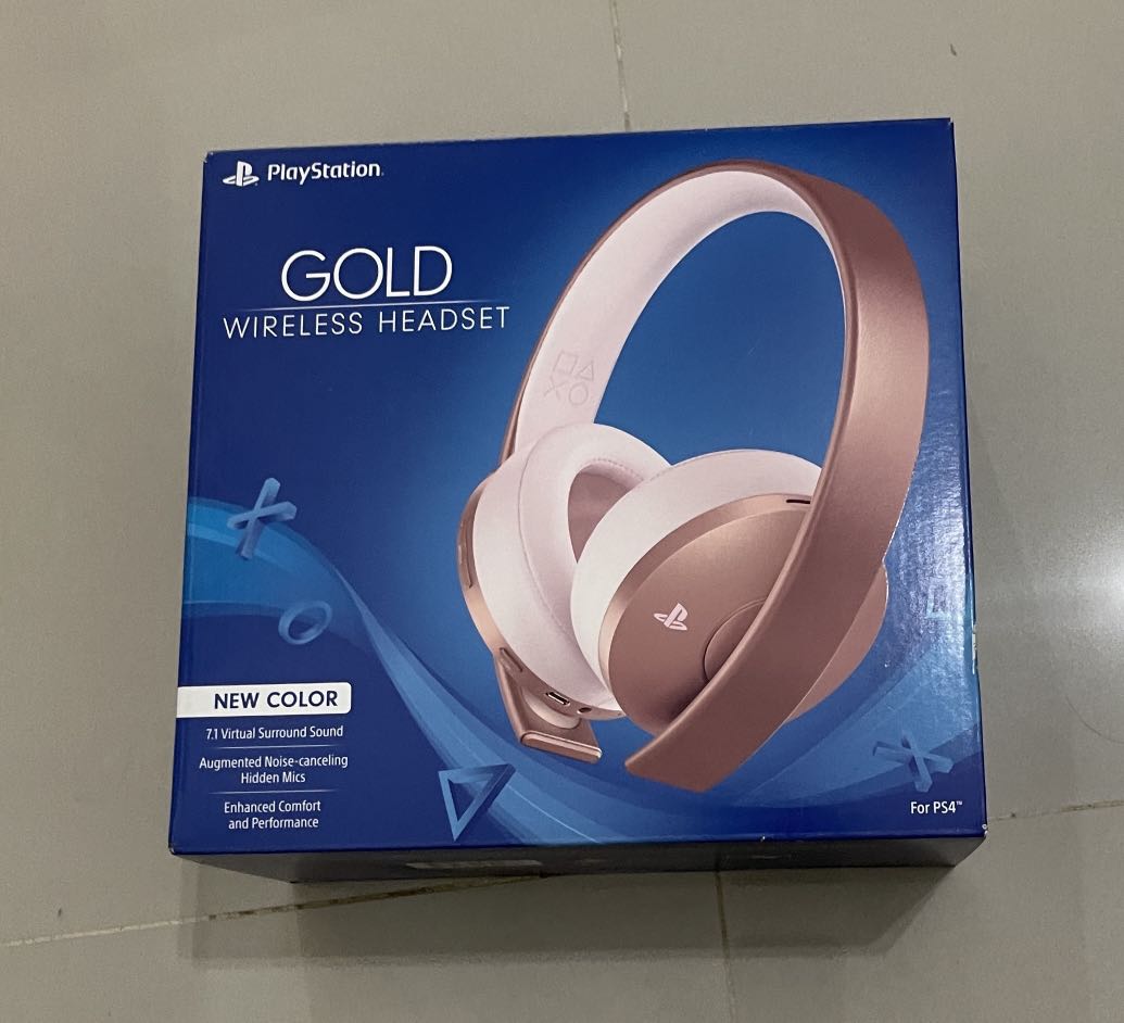 Sony PlayStation Gold Wireless Headset Rose Pink, Audio, Headphones