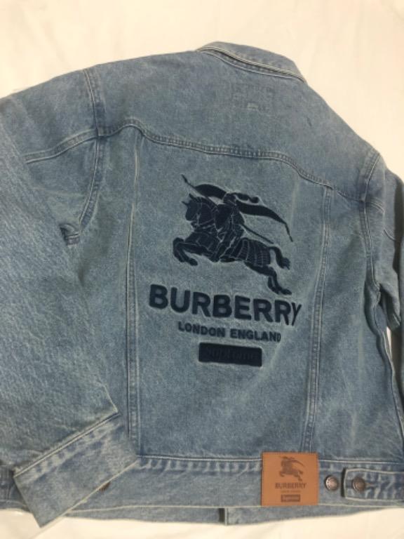 Supreme Burberry Denim Trucker Jacket