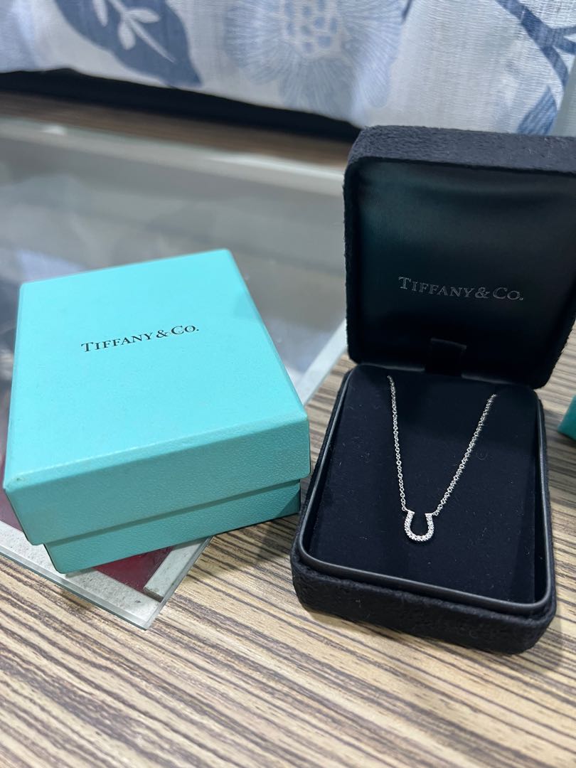 Tiffany horseshoe sales necklace diamond