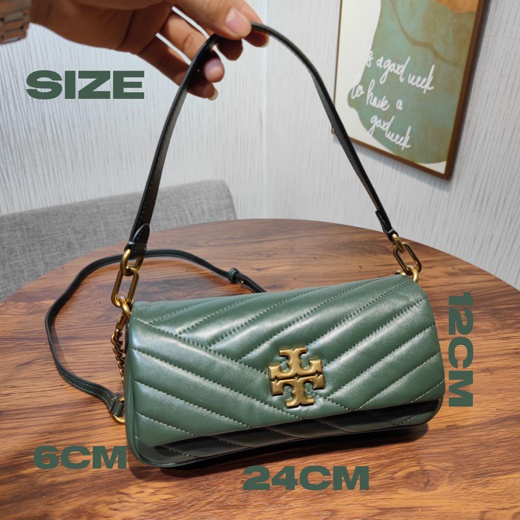 TORY BURCH Kira Chevron Small Flap Shoulder Bag 85229 Sycamore Rolled Gold,  Women's Fashion, Bags & Wallets, Shoulder Bags on Carousell