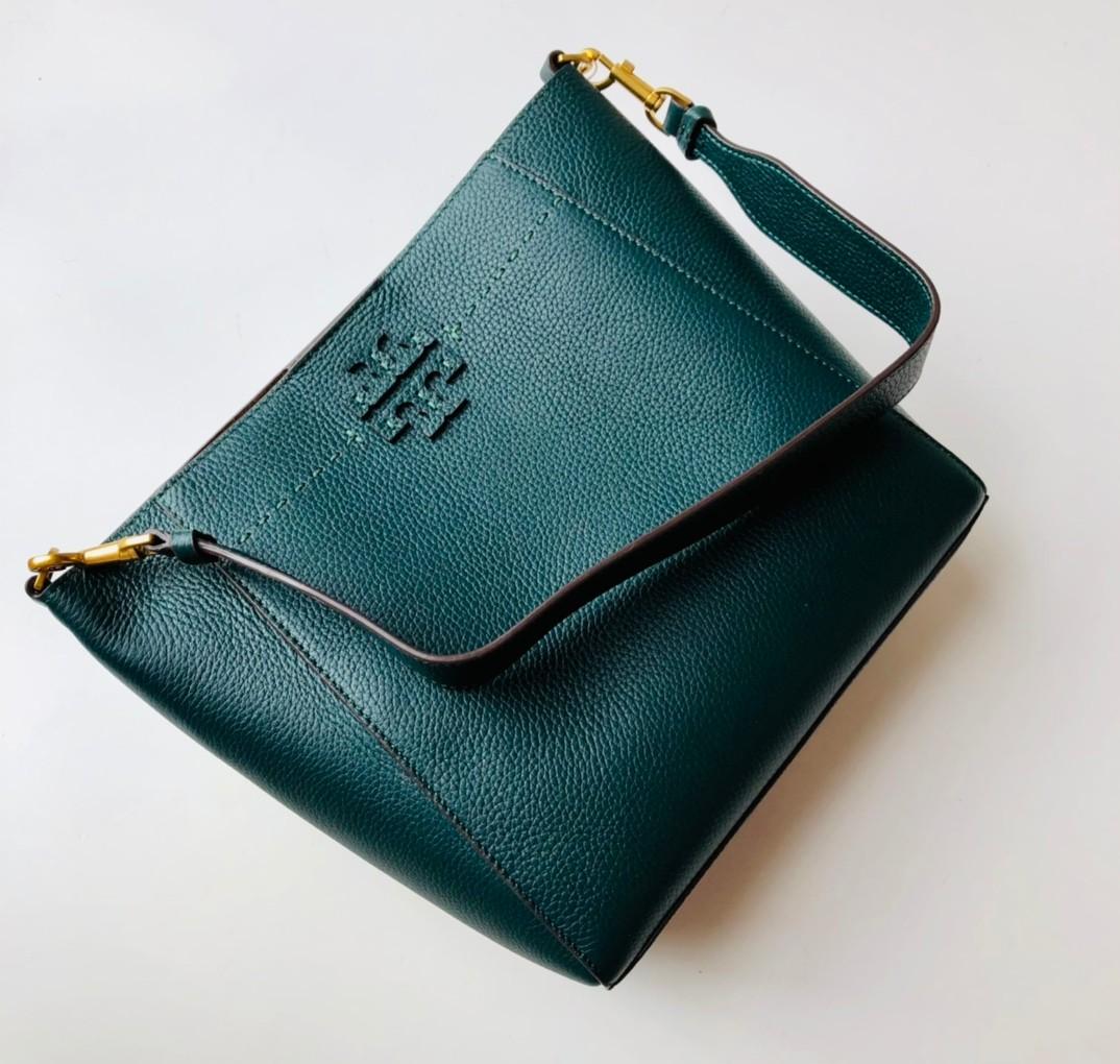 Tory burch mcgraw tote green cheap