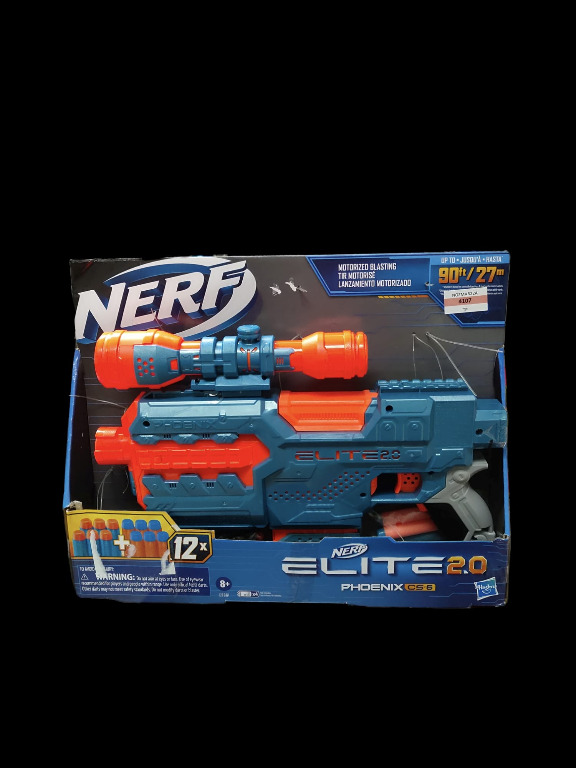 TPNERF Elite 2.0 Phoenix CS6 Motorized Blaster, 12 Official Darts, 6