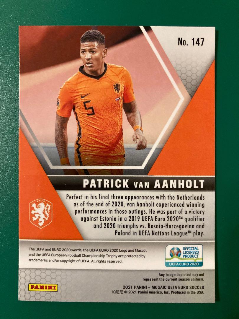 UEFA Euro 2020 歐洲國家盃2020年Holland荷蘭Patrick Van Aanholt雲安賀治球員卡足球卡Netherlands  Football Collection Card歐洲國家杯PANINI MOSAIC No.147, 興趣及遊戲, 收藏品及紀念品, 明星周邊-