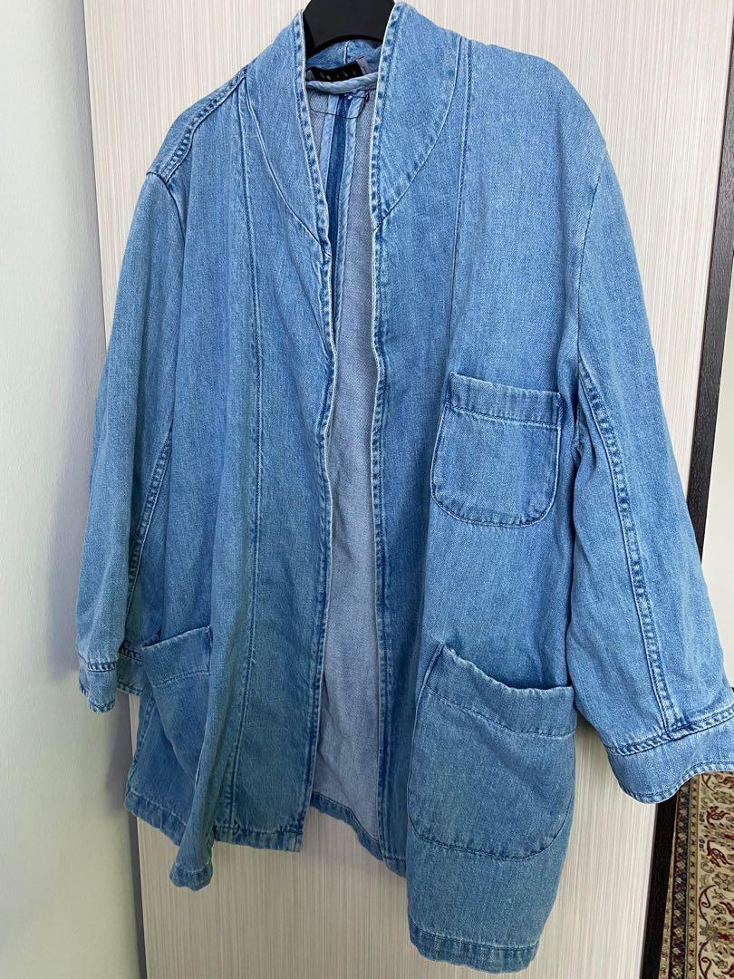 Una Blue Denim Kimono Jacket Cardigan 