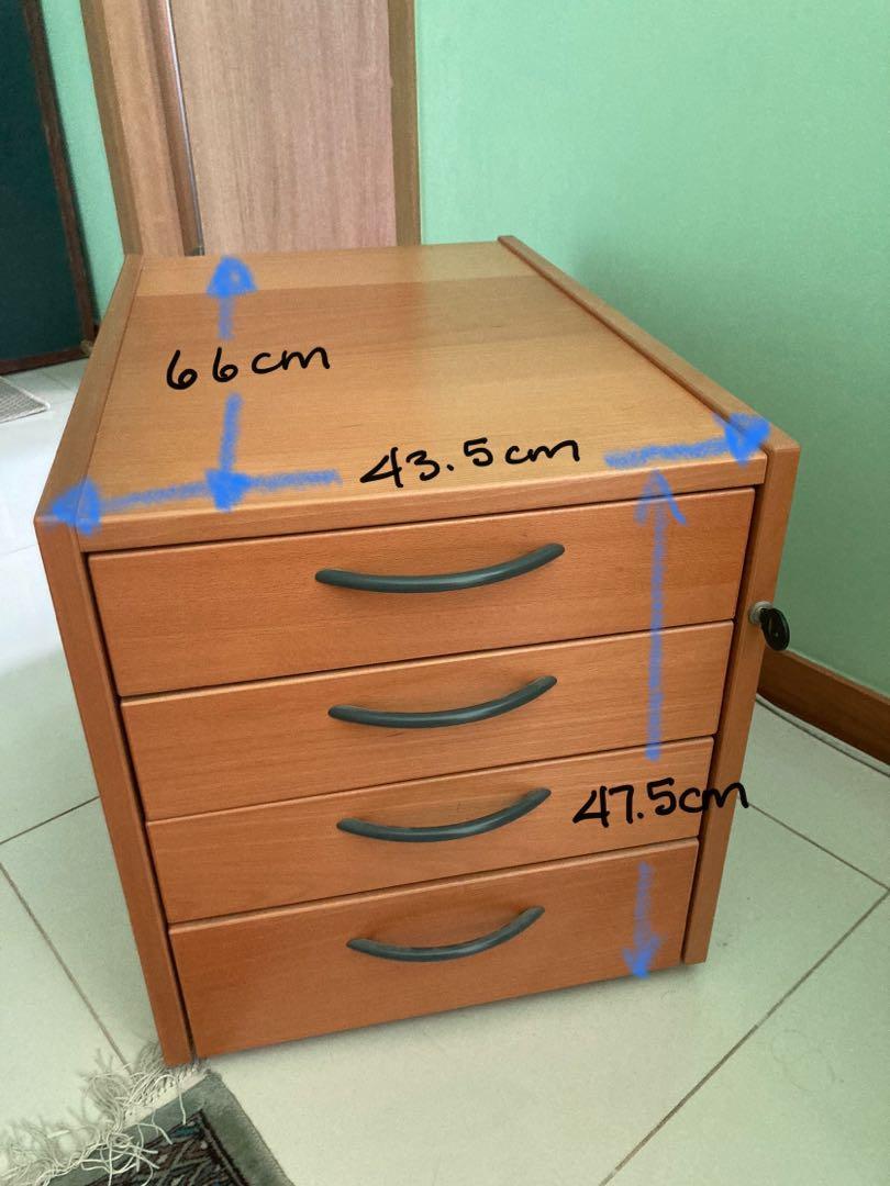 wood under desk drawer unit