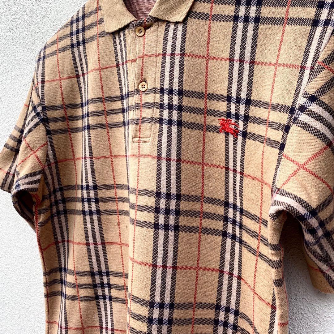 Vintage Burberry NOVA CHECK Plaid Polo 90s Men s Fashion Tops
