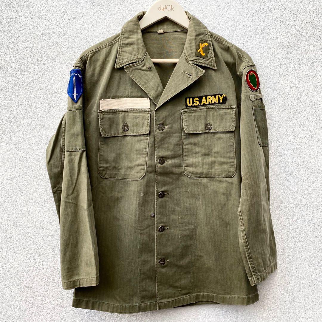 Vintage US ARMY 'M-43' 13 Star Herringbone HBT WW2 Jacket 40s