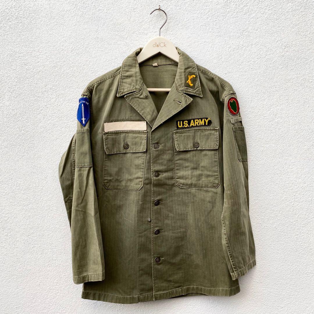 Vintage US ARMY 'M-43' 13 Star Herringbone HBT WW2 Jacket 40s