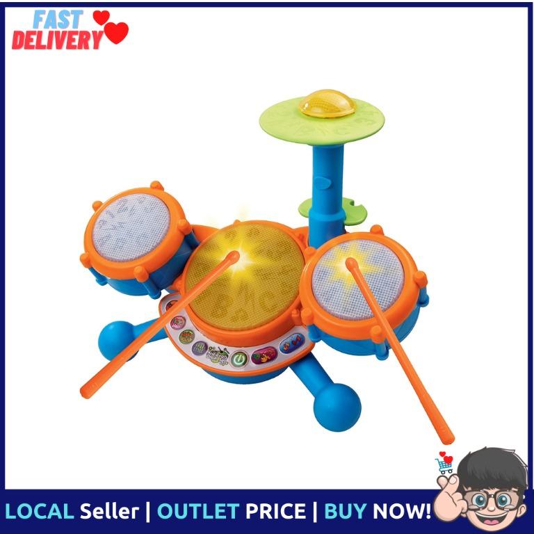 VTech 80 134400 KidiBeats Kids Drum Set White Orange Hobbies