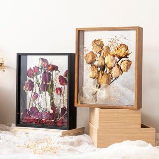Wood Glass Dried Flower Plant 3D Picture Frame Floating Frame