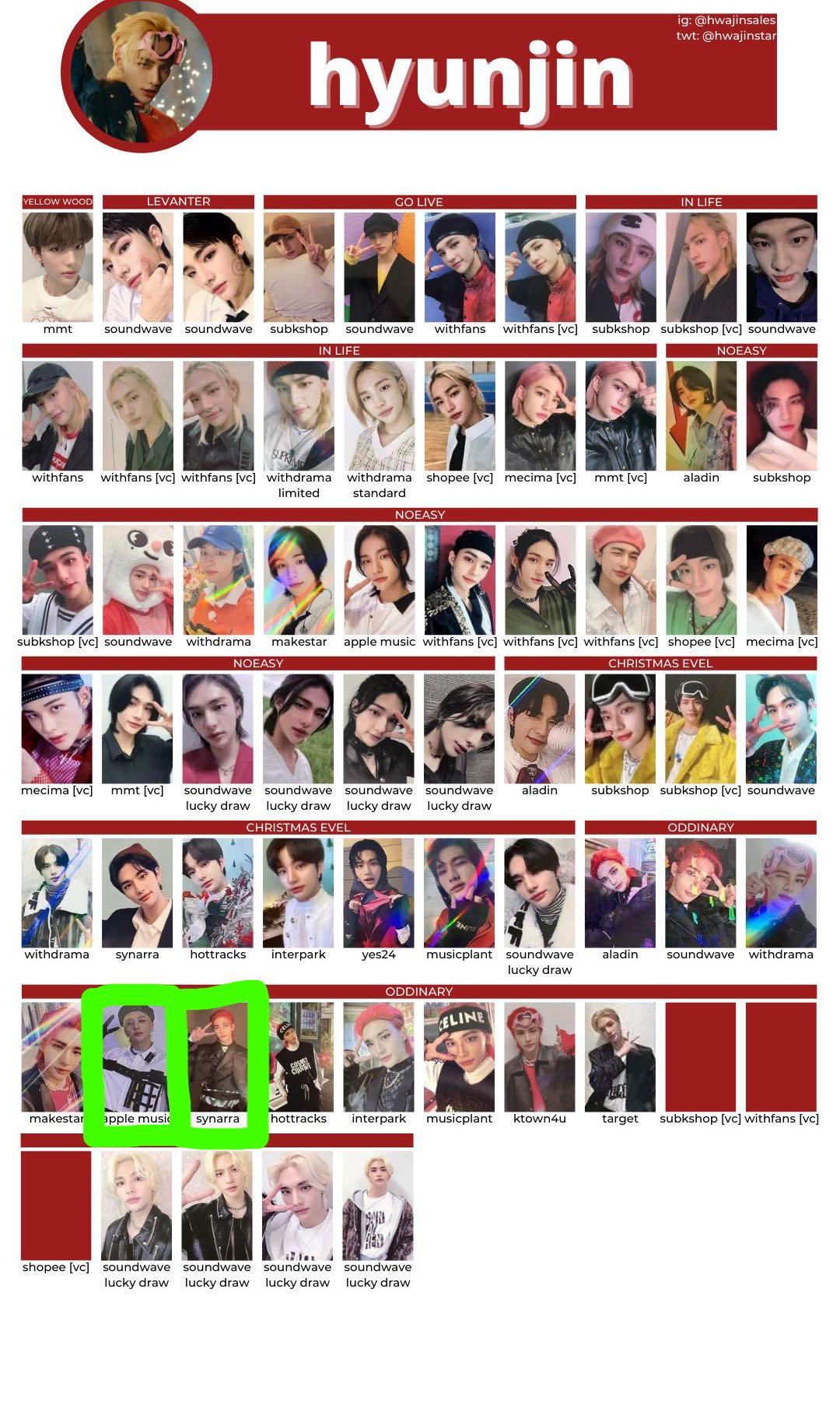 WTS] Stray Kids SKZ Hyunjin Oddinary Synnara and Apple Music POB