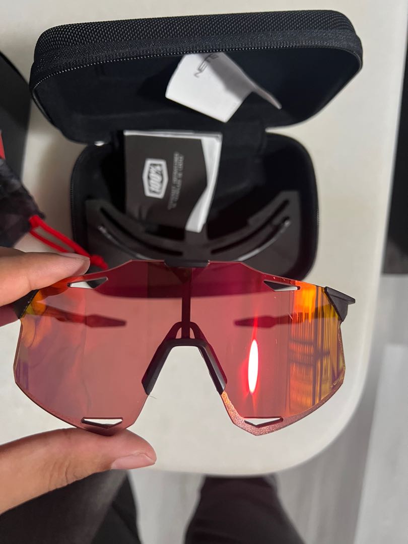 Ride 100% Hypercraft - Mattblack with Hiper Red Multilayer