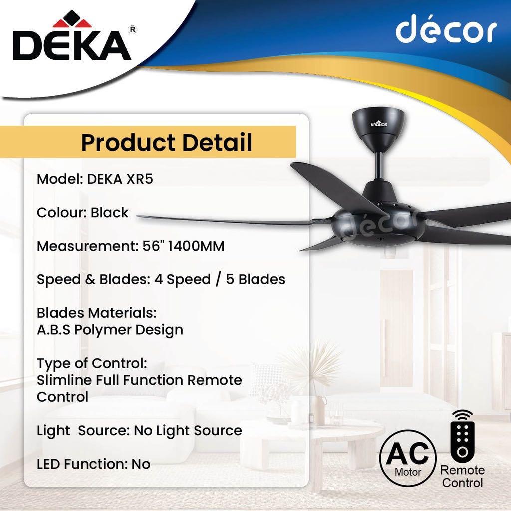 2 Units Deka Kronos XR5 ceiling fan 
