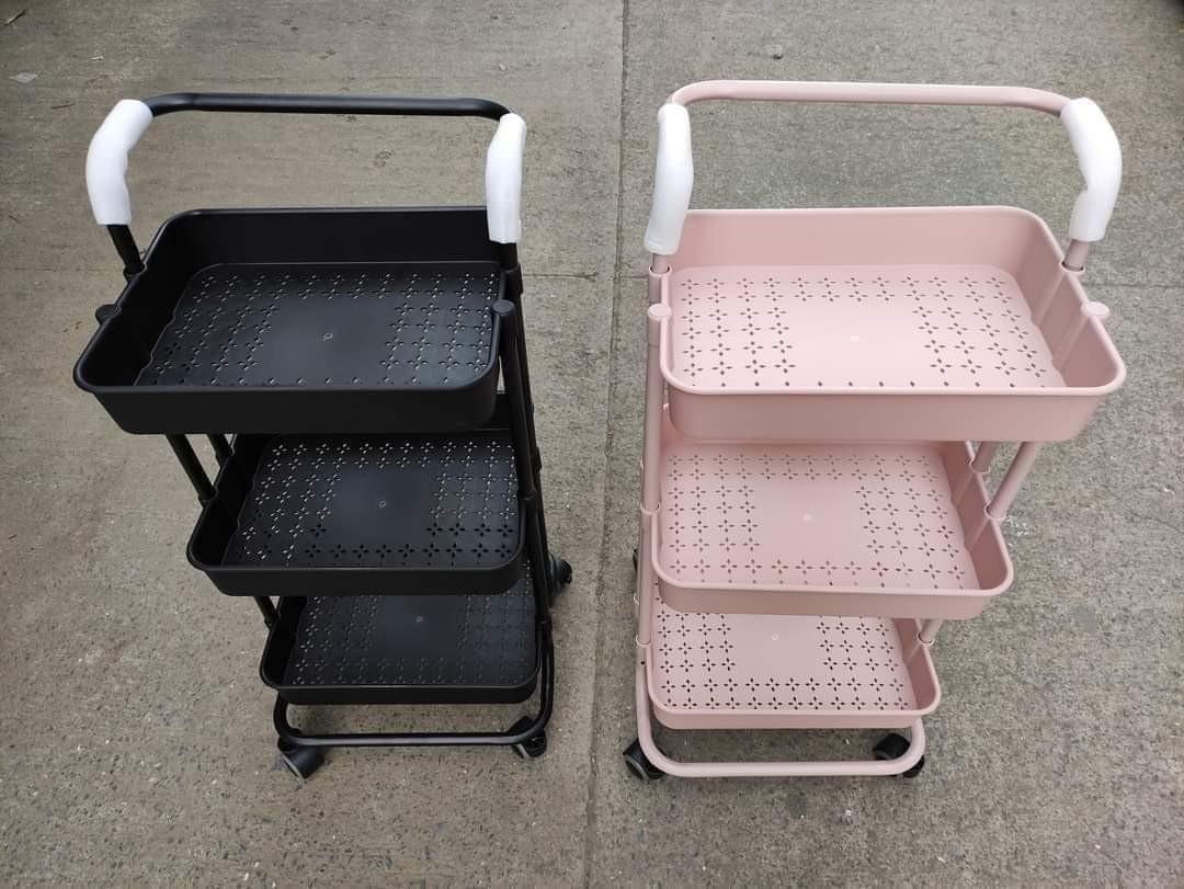 3 layers TROLLEY CART (bLack avail) (Category: Storage Boxes & Baskets) located in Pasig City. Submitted by gemma_00 (Listing ID 1153939462, Image 2). Description: 3 layer trolley Cart ❗₱850 only 👌 Onhand❤️ Available color: -Black 💥Cash on Delivery +Shipping fee 💥 📩Dm for fast transaction🧤.
