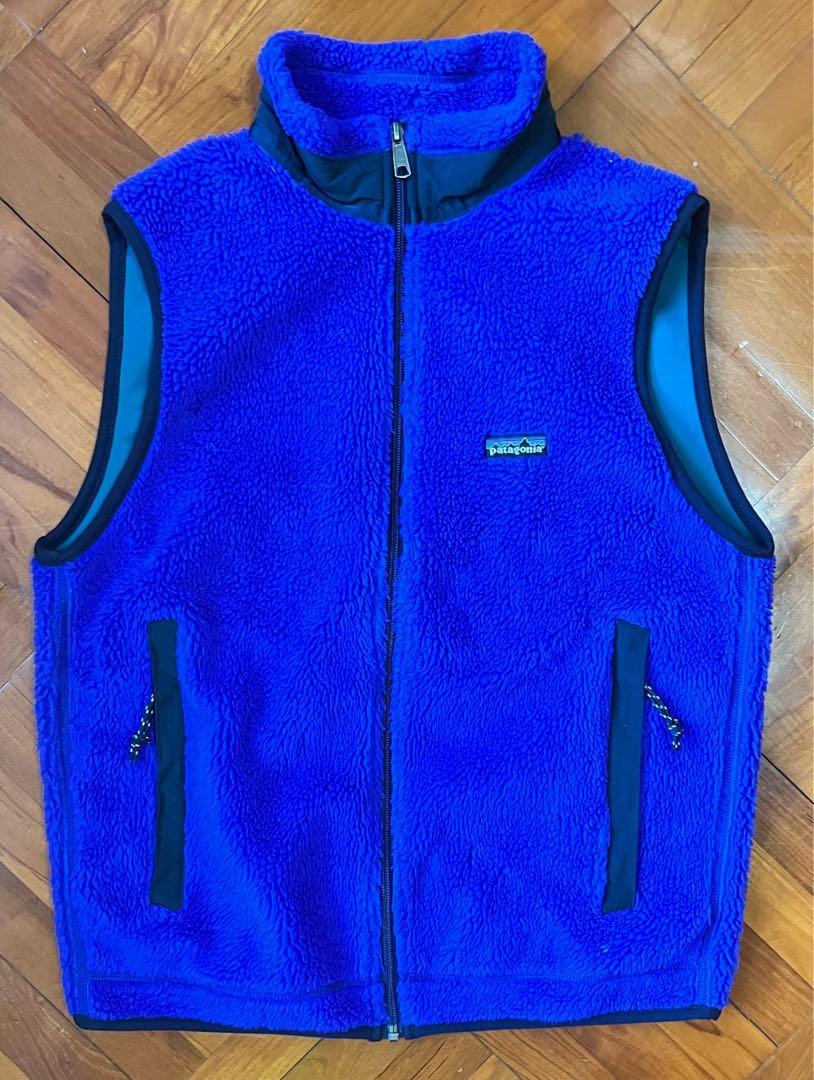 新淨絕版80' Patagonia P.E.F. Fleece Vest sz.M purple / blue made