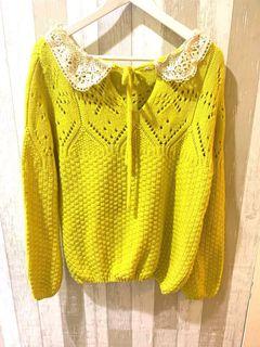 這100元買不到啦‼️亮黃色可愛風寬鬆毛衣  #斷捨離