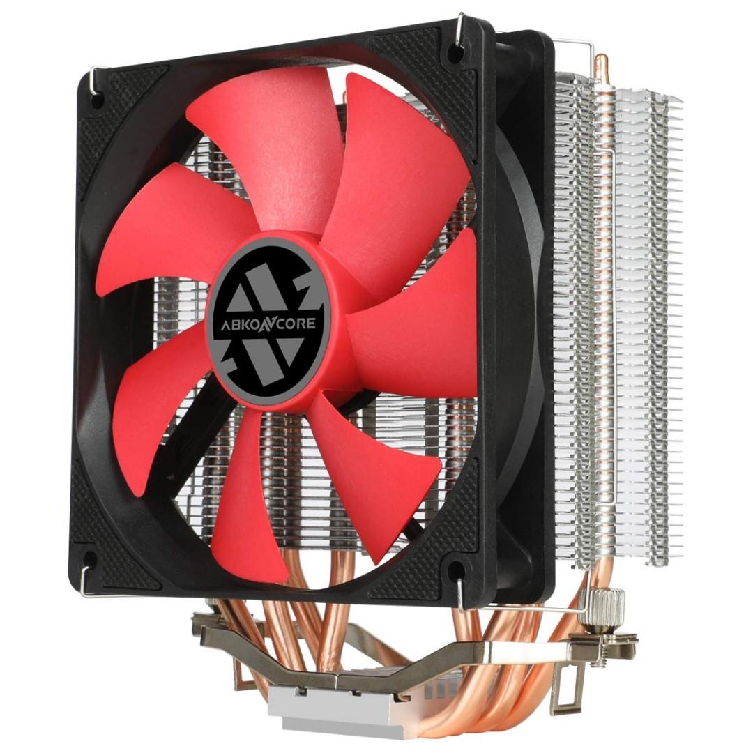 ABKONCORE AM4 CPU Cooler CT401, 4 Continuous Direct Contact Heatpipes Heasink, 120mm Quiet PWM