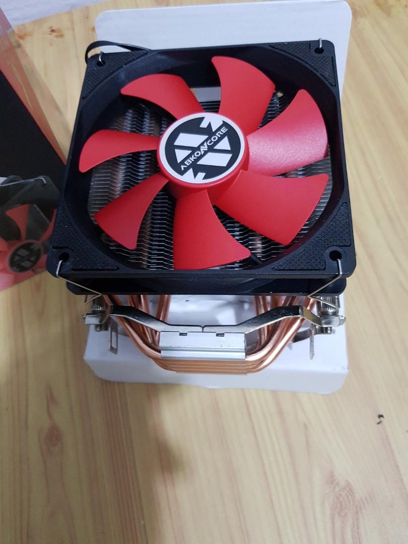 ABKONCORE AM4 CPU Cooler CT401, 4 Continuous Direct Contact Heatpipes Heasink, 120mm Quiet PWM