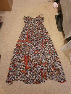 Abstract print maxi dress