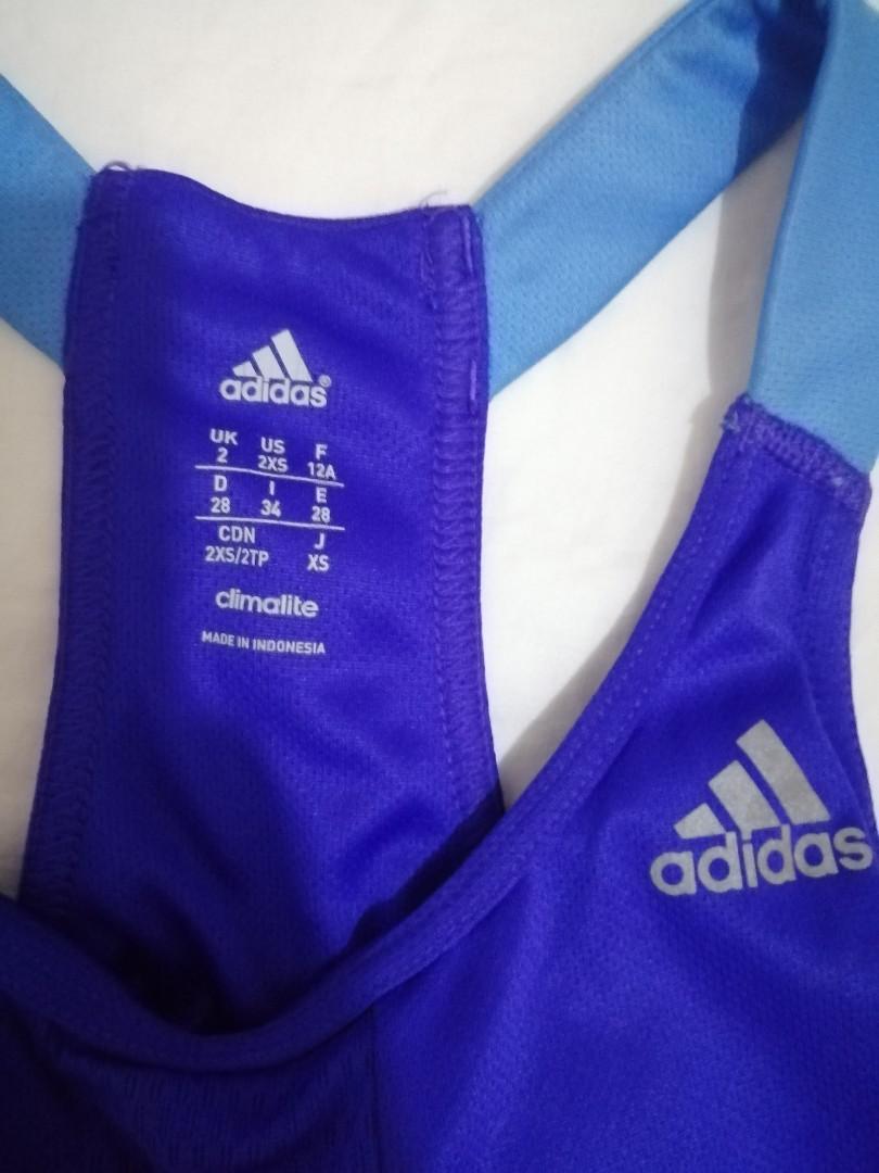 Adidas running tank top (Category: Activewear) located in Quezon City. Submitted by high_d (Listing ID 1154075128, Image 3). Description: Unused No tag Size 2xs.