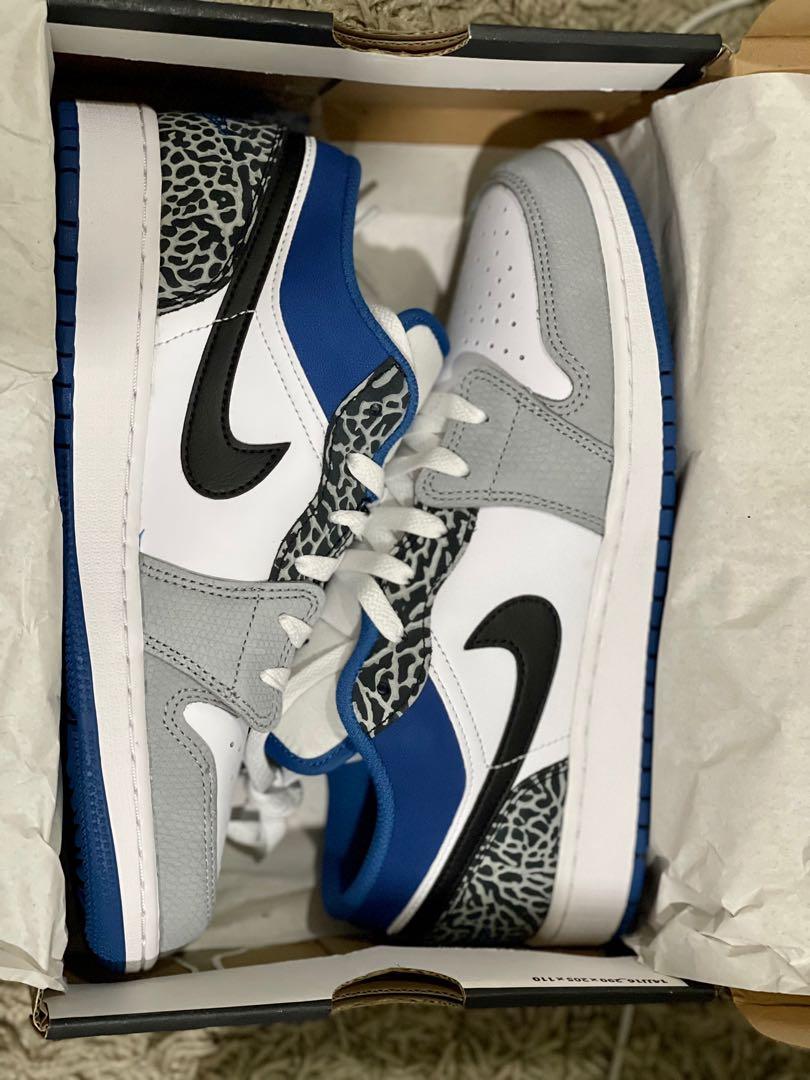 Air Jordan 1 Low “True Blue”, Men's Fashion, Footwear, Sneakers on Carousell