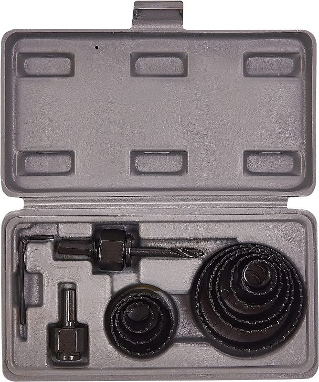 Amtech M1550 11 Piece Circular Hole Saw kit, Furniture & Home Living