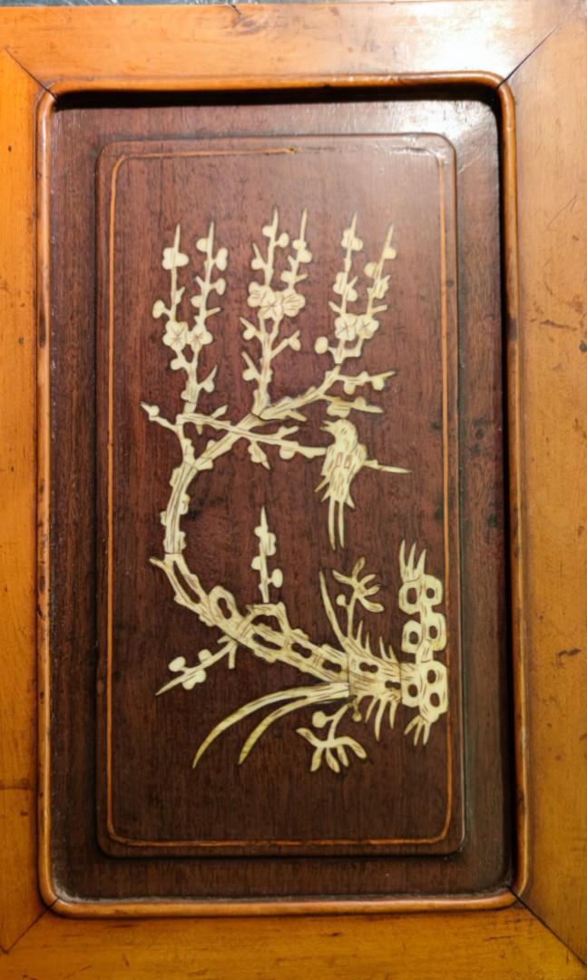 Bone Inlay Panels Antique 4 pieces of Chinese bone inlay panels, Hobbies & Toys ...