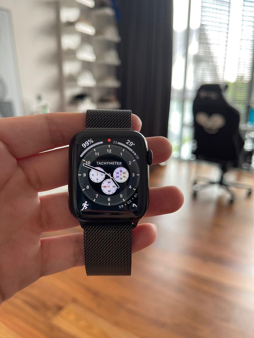Stainless steel graphite on sale apple watch