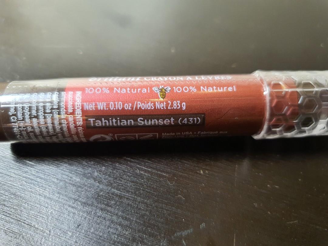 Burt's Bees gloss lip crayon (Tahitian Sunset 431), Beauty & Personal