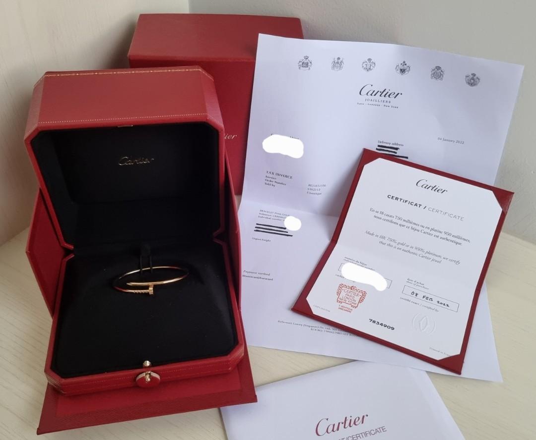 Cartier diamond JUC juste un clou nail bracelet, Women's Fashion ...