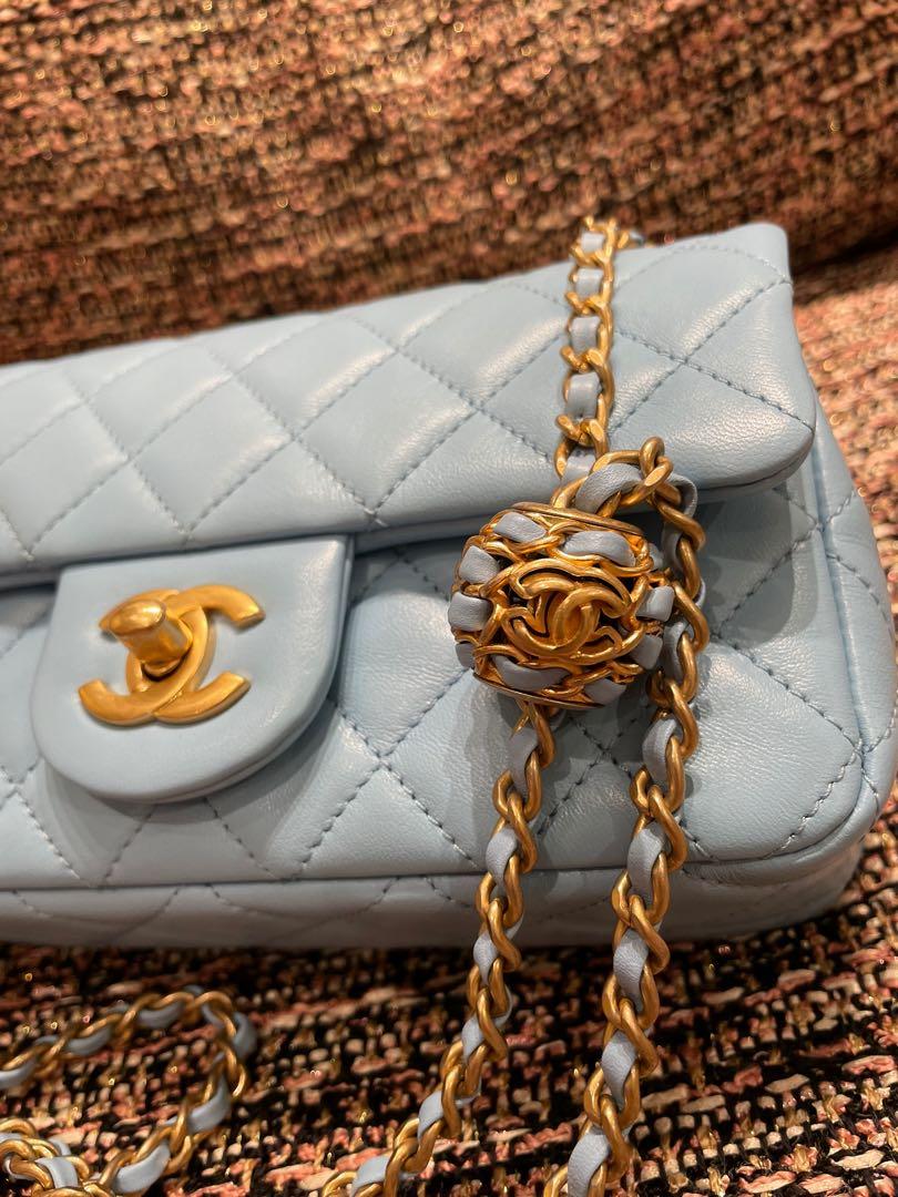 Chanel 22s Pearl Crush Mini CF Blue, Luxury, Bags & Wallets on Carousell