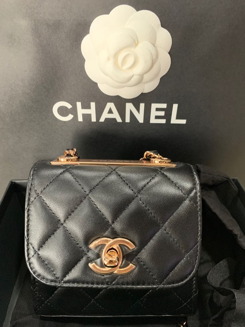 Chanel Mini Trendy CC with Rose gold, Luxury, Bags & Wallets on Carousell