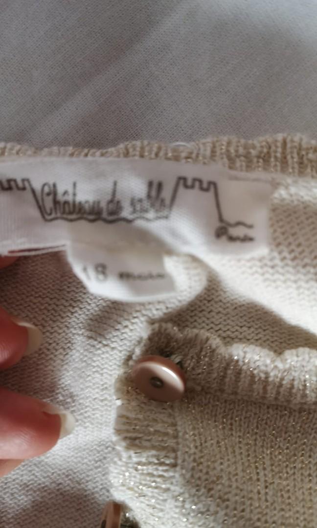 Girls gold cardigan outlet