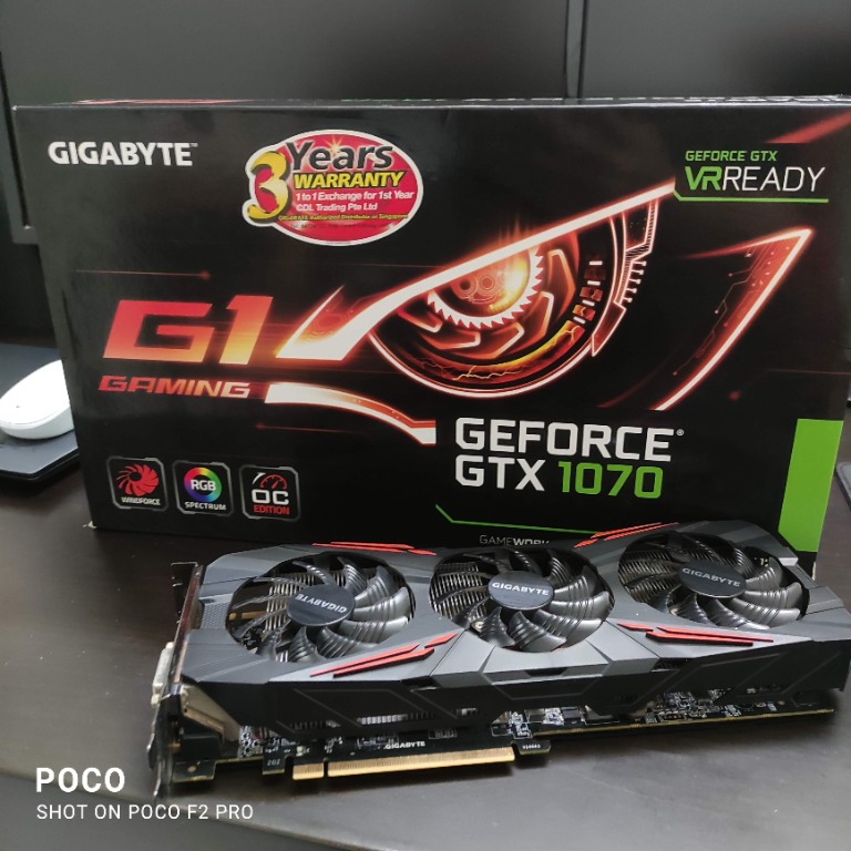 CHEAPEST Gigabyte GTX 1070 G1 Gaming 8GB Triple Fan Computers Tech Parts Accessories Computer Parts on Carousell
