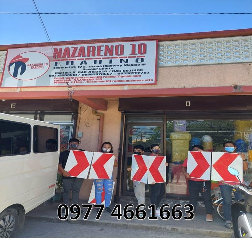Chevron road safety sign 12 (Category: Industrial Equipment) located in Bacoor. Submitted by __CLaude__ (Listing ID 1154016200, Image 1). Description: direct supplier CHEVRON SIGN ROAD SIGN DIMENSION 800x600 mm 450x600 mm standard size G.I sheet plate 3m heavy duty refletive sticker we give discount for bulk orders for more info just call 0977 4661663 0923 0890580 0956 702822 0933 8559510 046 416-39-20 046 502-14-60.