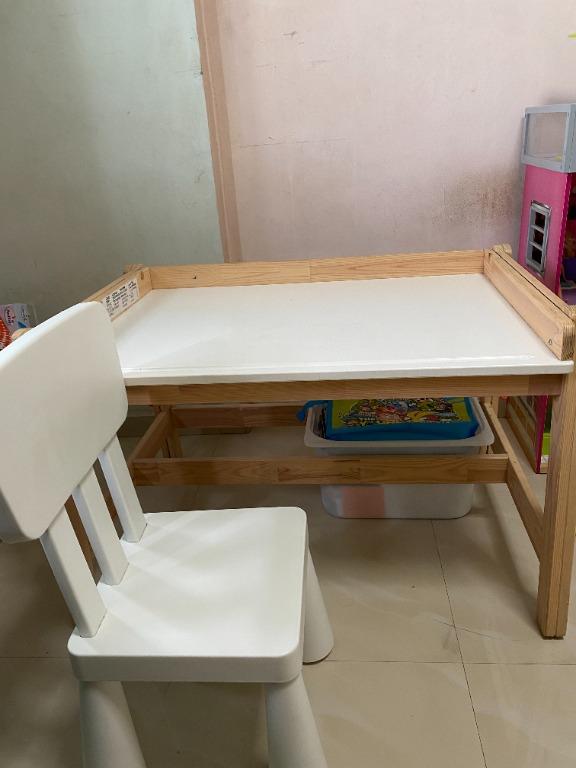 Children's desk, adjustable and Chair from IKEA, Babies & Kids, Baby