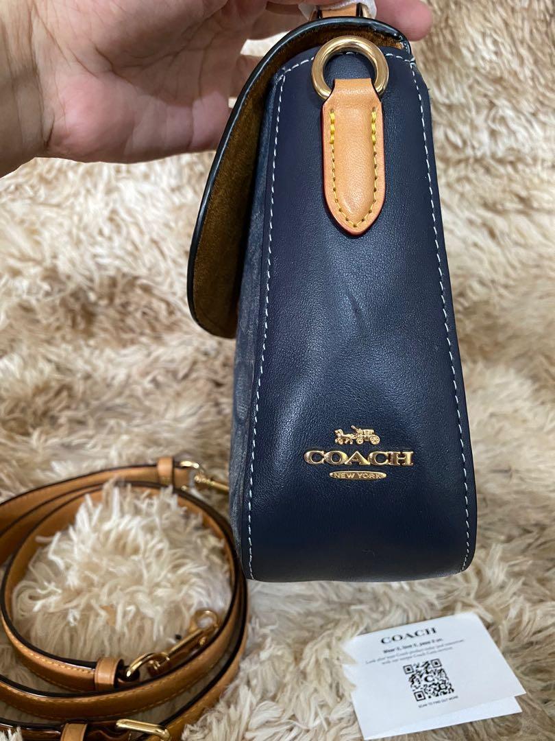 Coach Marlie Top Handle Chambray denim, Luxury, Bags & Wallets on Carousell