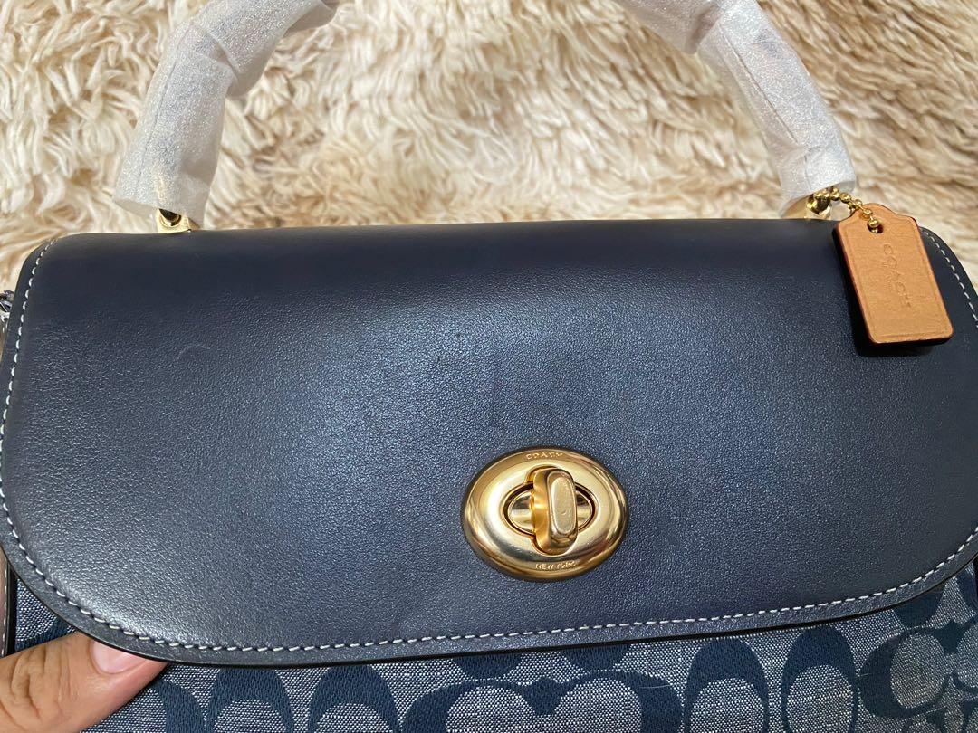 Coach Marlie Top Handle Chambray denim, Luxury, Bags & Wallets on Carousell