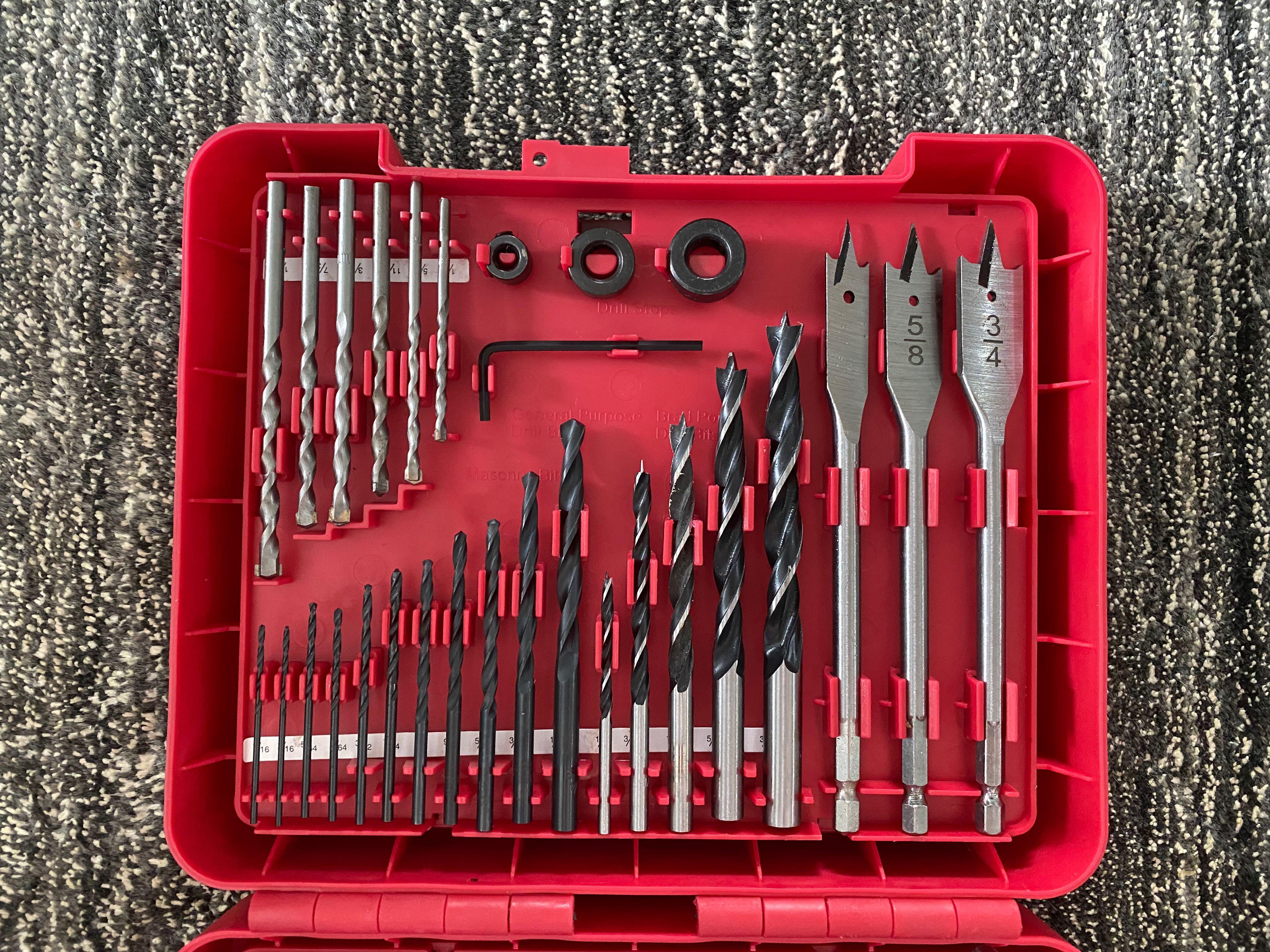 Craftsman drill bit set 100 piece accessory new arrivals tool kit driver screw nut tools case