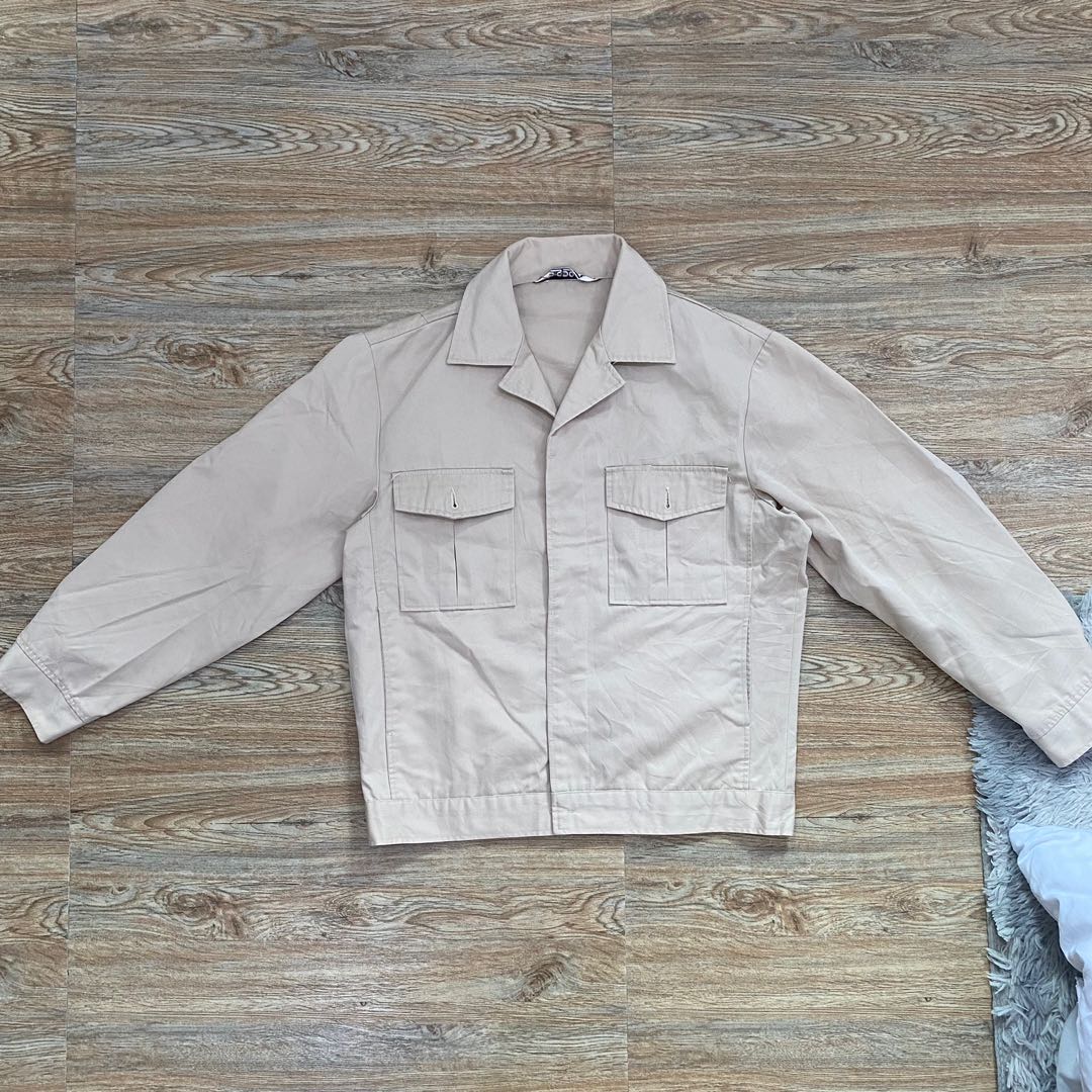 Cream trucker jacket, Men's Fashion, Coats, Jackets and Outerwear on