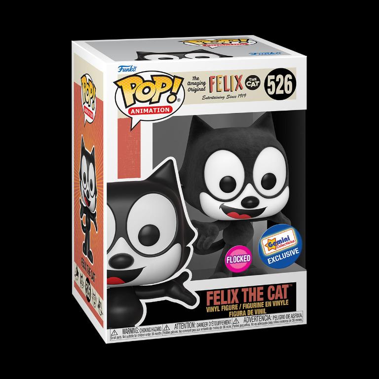 Funko POP Animation Flocked Felix The Cat Gemini Collectibles Exclusive Vinyl Figure