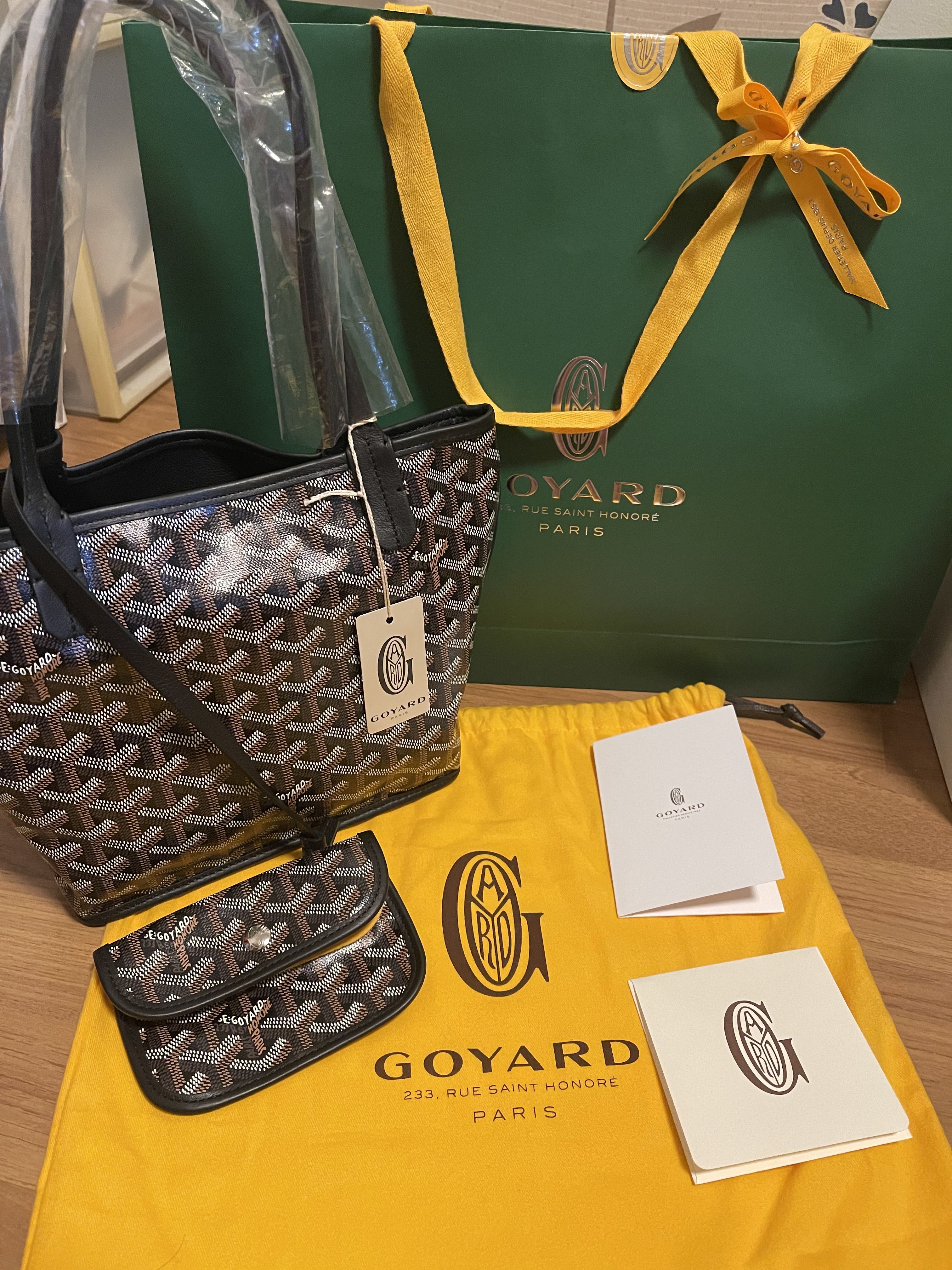 Goyard Anjou Mini Black in Mint Condition!, Luxury, Bags & Wallets on  Carousell