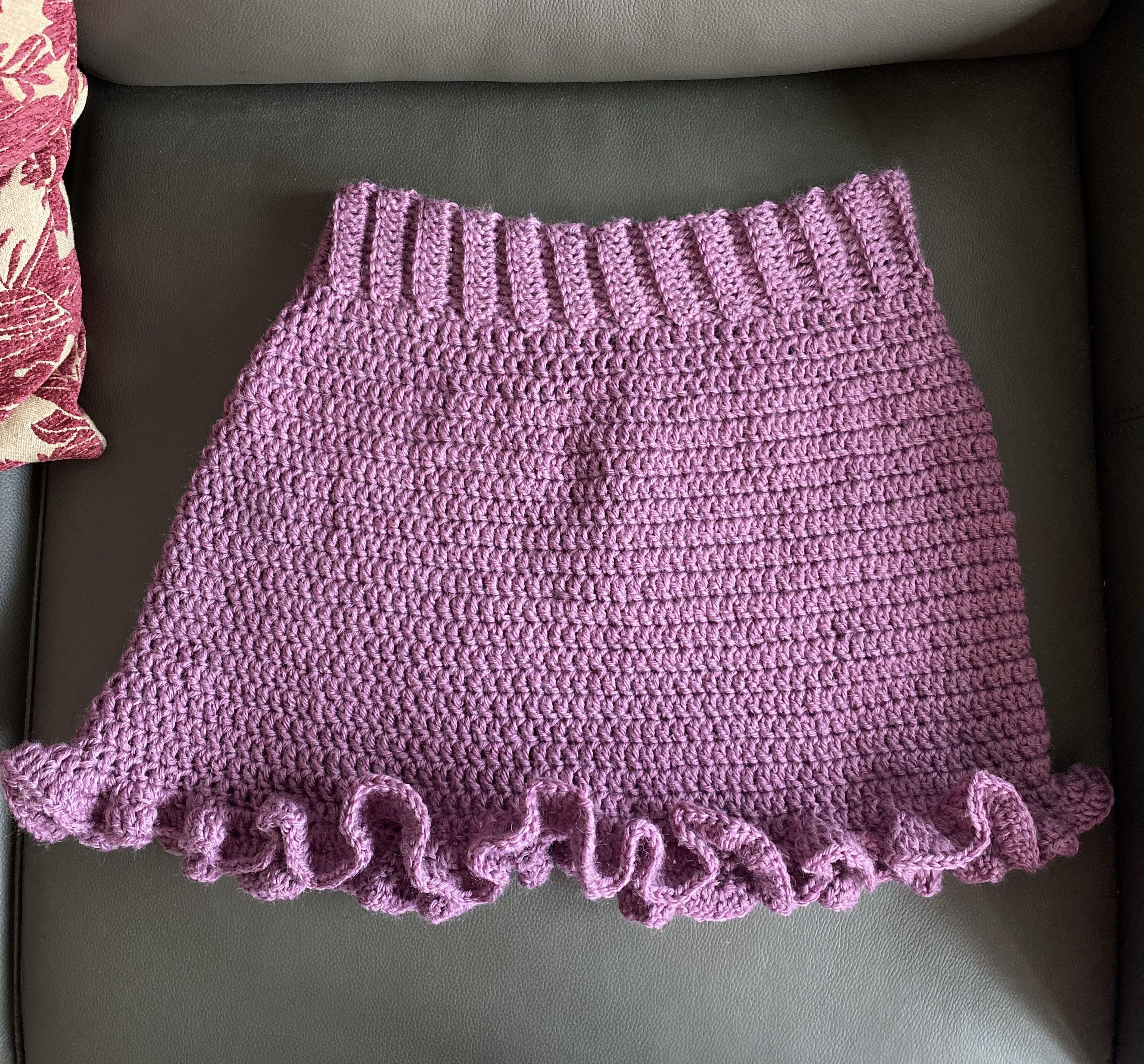 Handmade Crochet Mini Ruffle Skirt Made to Order Women s